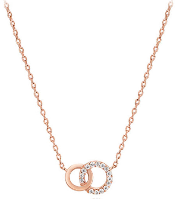 Elle Accessories 女款雙色交織釦環項鏈 ELBRNN174