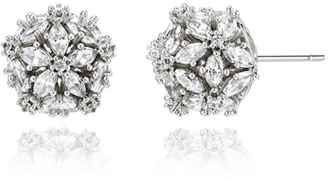 가이거 여성용 플라워 볼 실버 귀걸이 ONE SIZE GISVEE109