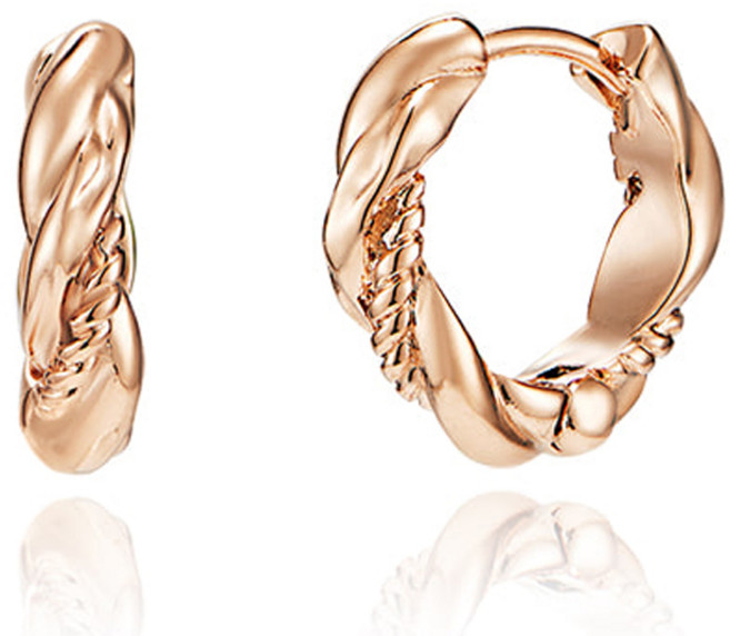 Elle Accessories 女性用 14K 易扣式耳環 gold pin ELGPEE403