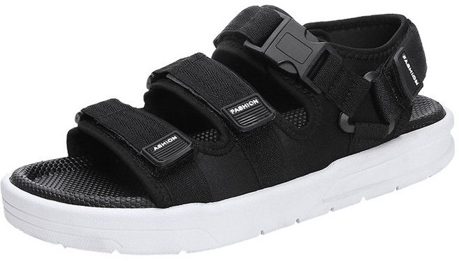 PEONIST 男士休閒魔鬼氈涼鞋