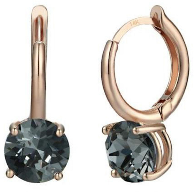 Elle Accessories 女性施華洛世奇14K GF單觸式亮點耳環 ELGPEE248