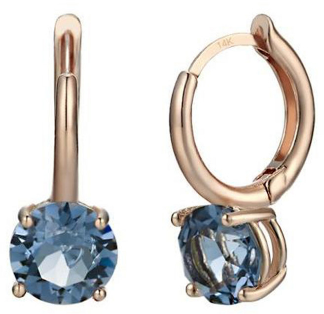 Elle Accessories 女性施華洛世奇14K GF易扣式亮點耳環 ELGPEE248
