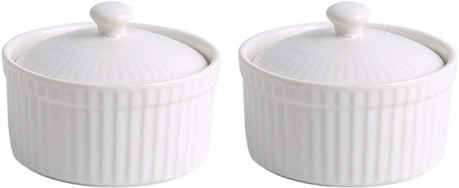 인블룸 세라믹 미니 베이킹 그릇, 화이트, 2개