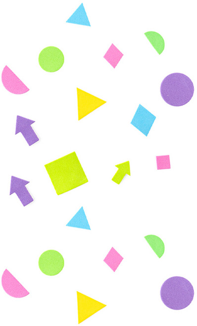 민화샵 EVA 꾸미기 놀이 스티커 20종 I240012I, 도형, 1세트