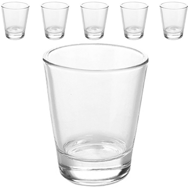 블룸엣홈 플레인 유리 소주잔 50ml, 6개