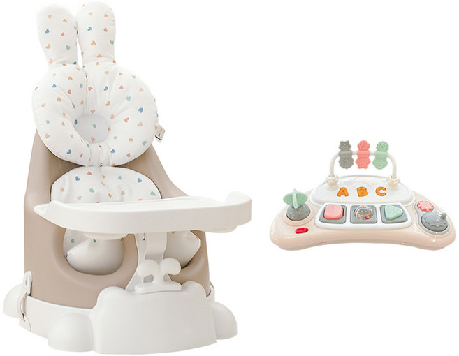 젤리맘 유아용 무나 부스터 의자 + 카트 + 트레이 + 젤리 2종 + 토이 세트, 앰버베이지(의자), 베이지(토이), 토토 하트(필로우, 라이너), 1개