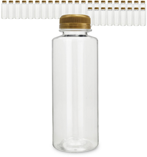 미르코리아 투명 페트병 프리미엄, 500ml, 32개, 골드캡