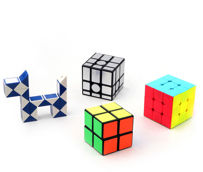 매직큐브 큐브 4종 세트, 혼합색상, 1세트