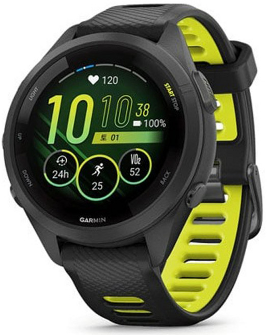가민 포러너 265S 시리즈 러닝 스마트워치, 블랙, 41.7mm, GPS