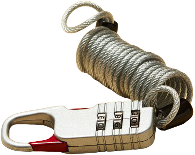 브라이튼 3 다이얼 자물쇠 + 와이어 코일 세트