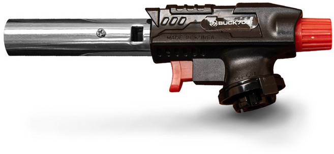 벅703 액화방지 불조절 캠핑요리용 왕토치, 블랙, 1개