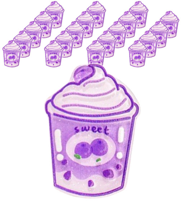 마켓감성 애니 음료 노트 홀더 집게 블루베리, 1개입, 20개