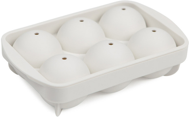 인콕 실리콘 원형 얼음틀 6구, 화이트, 1개