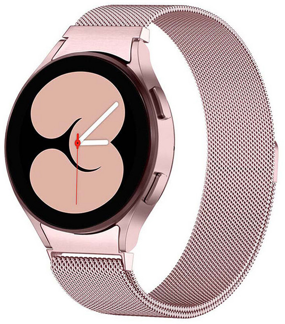 갤럭시워치 4 / 5 / 6 전용 메탈 스트랩 커브형, GM6 핑크, 20mm