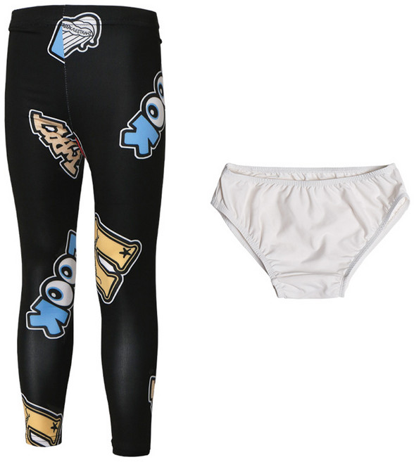 유라비 아동용 큐브 워터 레깅스 + 워터 팬티 세트