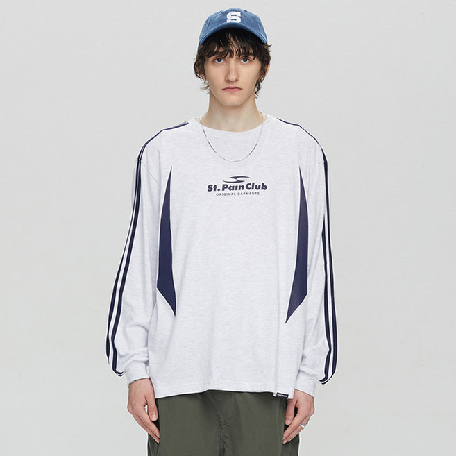 세인트페인 서클 엠블럼 라인 통기성 롱슬리브 긴팔 티셔츠
