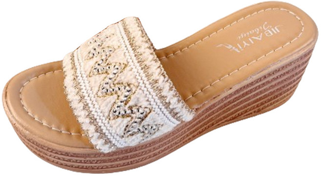 슈즈앤 여성용 트위드 웨지 샌들 sn058