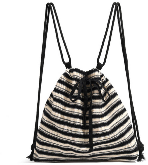 엘쏘 스트라이프 짐색 스트링 백팩