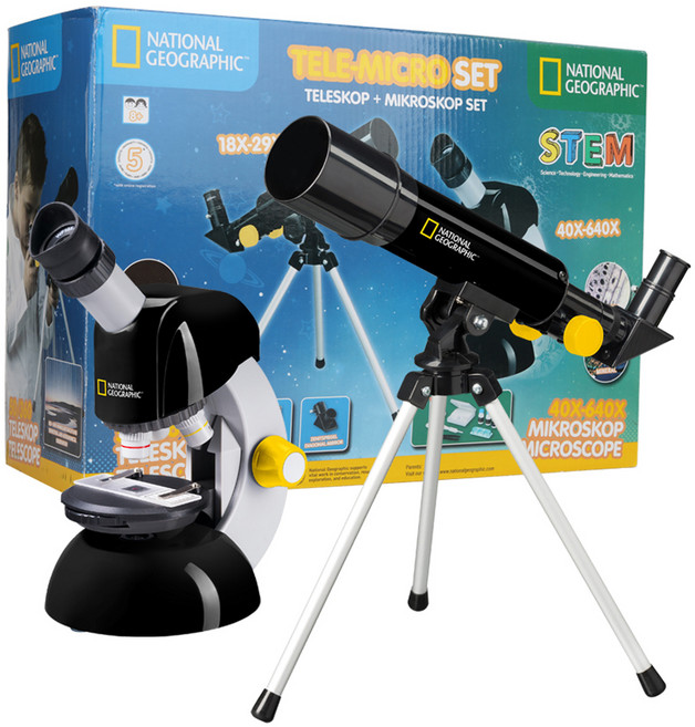 내셔널지오그래픽 TMSET 천체망원경 + 현미경 세트, 망원경(18~29배), 현미경(40~640배), 1세트