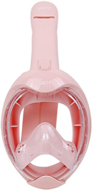 스네프 아동용 프리뷰 풀페이스 스노쿨링마스크, 베이비핑크