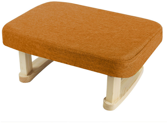 하늬통상 패브릭 쿠션 발 받침대, 오렌지