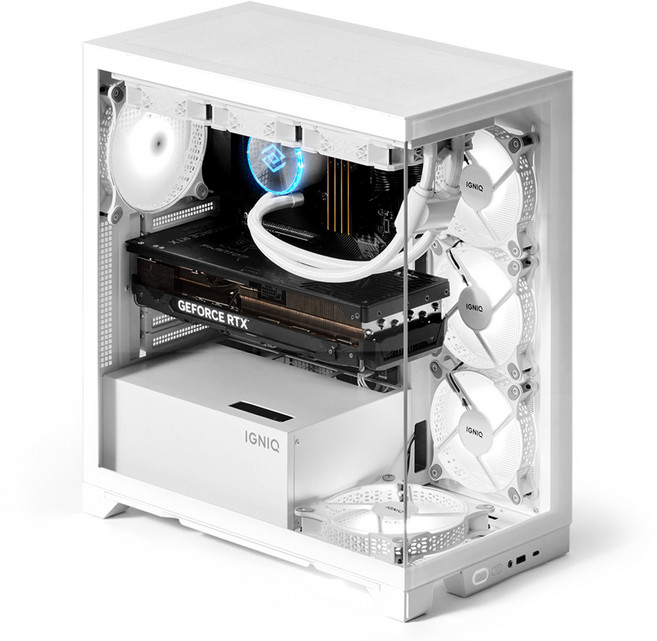 이그닉 2024 인테그 마스터 5947XTS 라이젠9 라이젠 5000 시리즈 지포스 RTX 4070 Ti SUPER, 화이트, 32GB, 1TB, Free DOS, IG-ITM00009