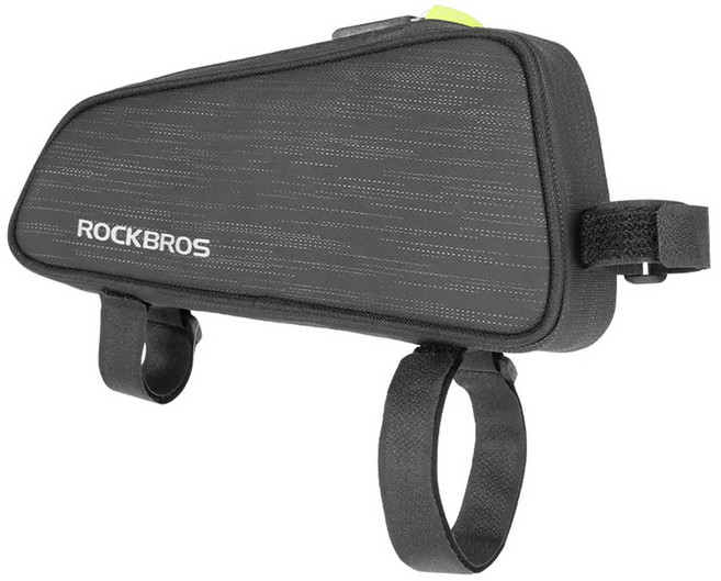 락브로스 자전거 프레임 탑튜브 수납가방 045, 블랙, 1개