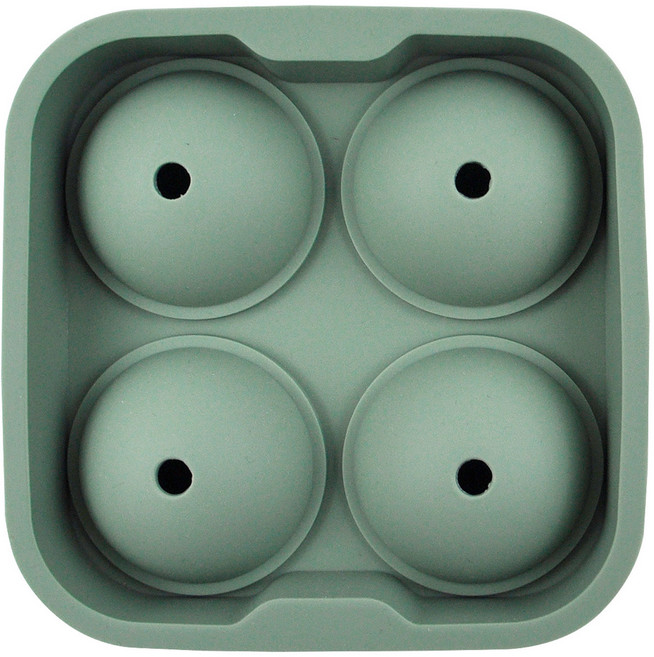 키친유 실리콘 왕얼음틀 4구, 그린, 1개