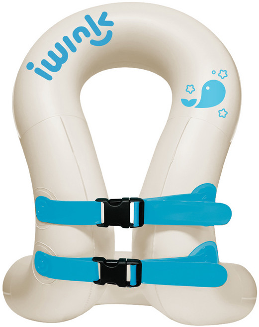 아이윙크 넥튜브 착용형 수영보조용품, 화이트 + 고래, 1개
