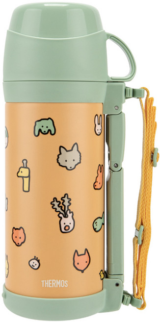 써모스 제로퍼제로 스트롱 컵 타입 보온병 FFW-1003KC, 애니멀, 1L, 1개