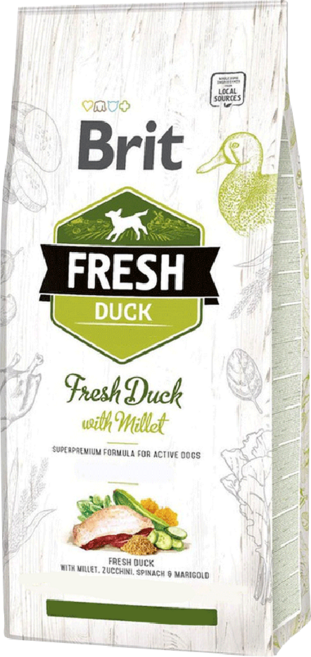 브릿 강아지 프레쉬 생육사료, 1개, 2.5kg, 오리