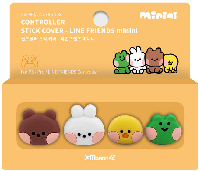 겜맥 닌텐도스위치 컨트롤러 스틱 커버 라인프렌즈 미니니, KMLN-128, 레니니 + 샐리니 + 브니니 + 코니니, 1개