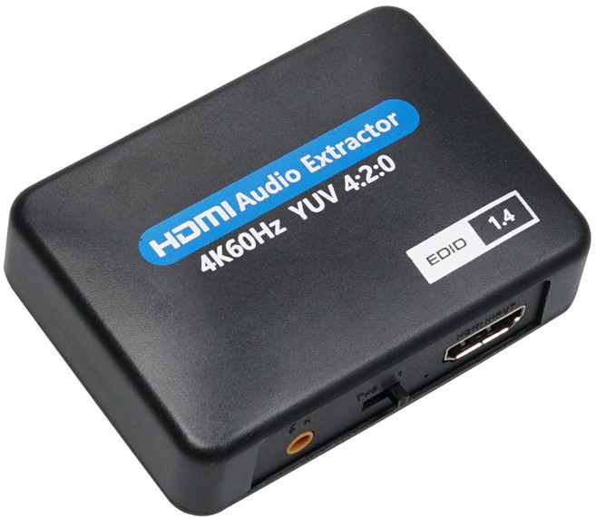 컴스 HDMI 2.0 오디오 분리기 to 오디오광 3.5mm Aux 컨버터 DTS AC3 PCM 지원, OU953, 1개