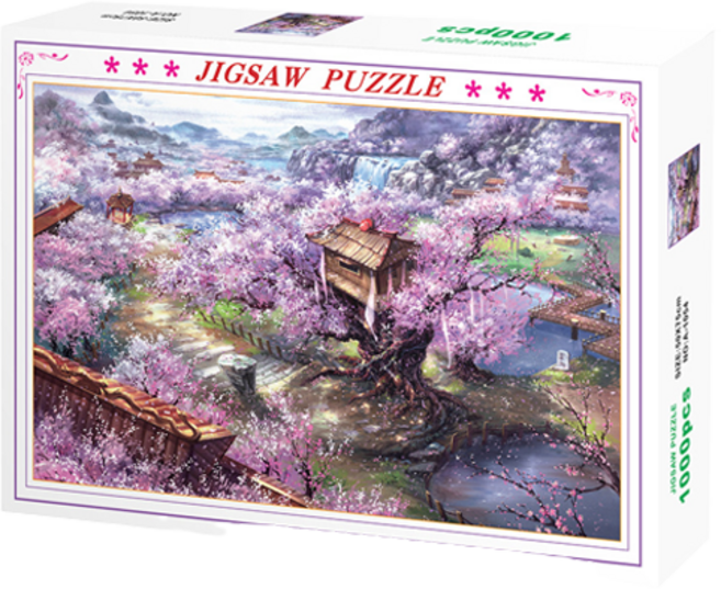 써뉴즈 치매예방 두뇌발달 직소퍼즐, 1000피스, 벚꽃마을, 1개