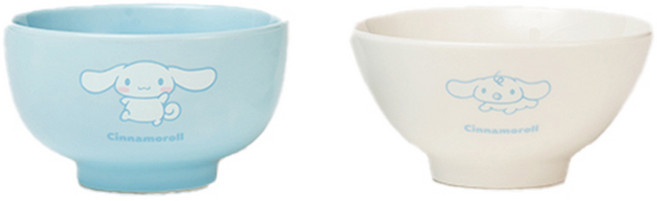 데이니즈 산리오캐릭터즈 그릇 2종 세트, 시나모롤, 밥그릇 + 국그릇, 1세트
