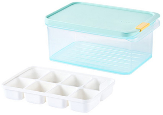 락앤락 프리저핏 냉동실 정리용기 세트, 1세트, 1.65L + 칸칸이 8구