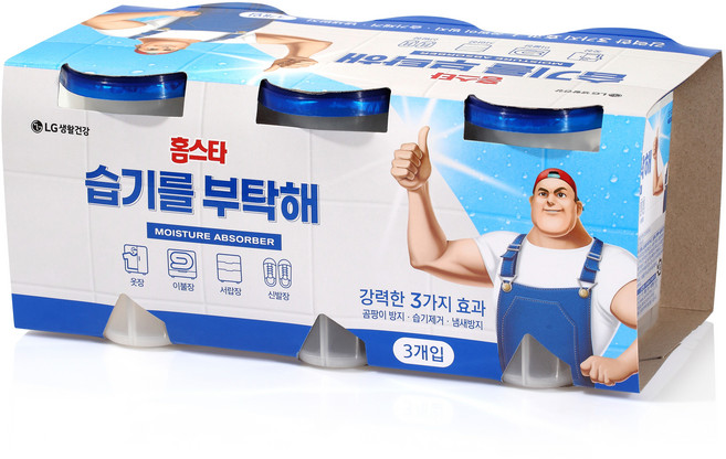 홈스타 습기를 부탁해 제습제, 275g, 3개