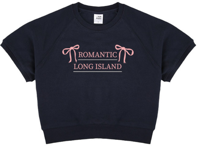 에어플레인 로맨틱 크롭 반팔 맨투맨