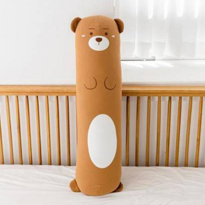 조우니 곰두리 바디필로우 롱쿠션 커버, 브라운