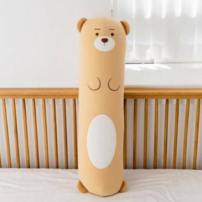 조우니 곰두리 바디필로우 롱쿠션 커버, 베이지