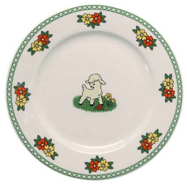 1537 국산 플레이트 빈티지 플레이팅 디저트 앞접시, 빈티지 램, 1개