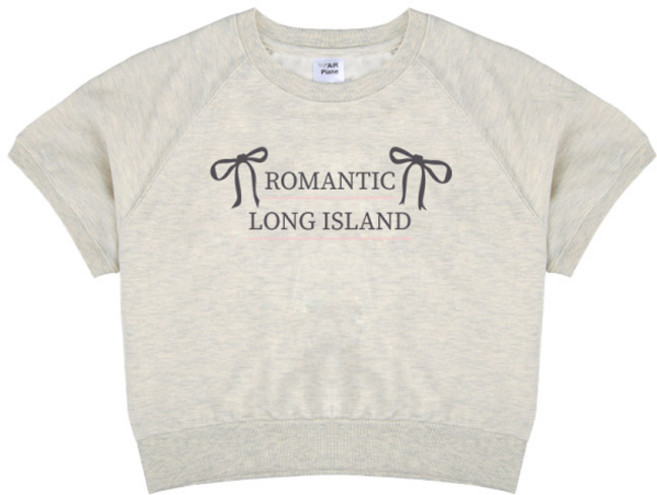 에어플레인 로맨틱 크롭 반팔 맨투맨