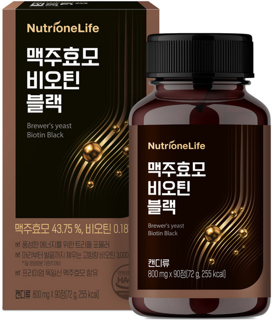뉴트리원 맥주효모 비오틴 블랙, 90정, 1개