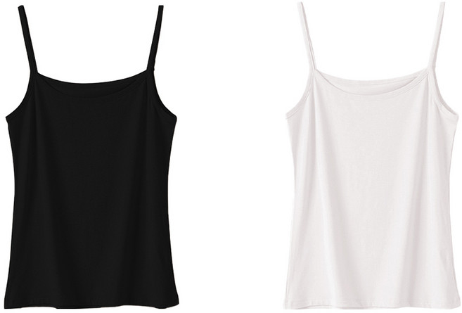 엘쏘 여성용 슬림 베이직 스판 끈나시 2p