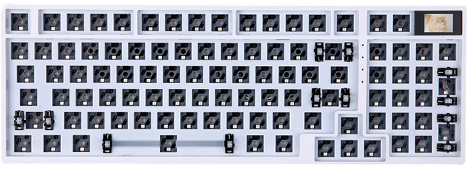 몬스타기어 DIY키트 유무선 키보드, 화이트, 닌자96PRO RGB, 미포함