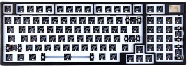 몬스타기어 DIY키트 유무선 키보드, 블랙, 닌자96PRO RGB, 미포함