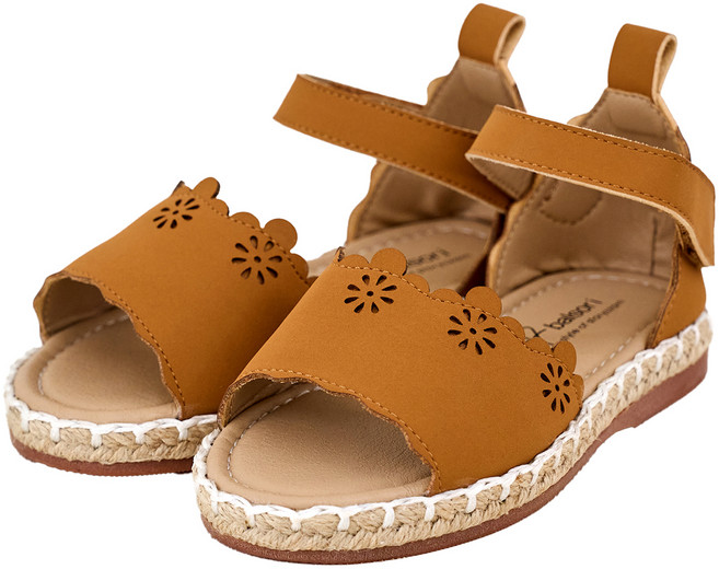 발소리 베이비잼 여아용 펀칭크라운 샌들