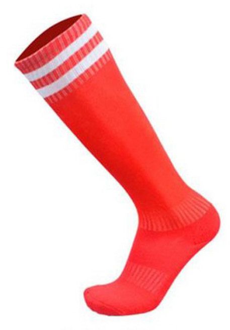 딕스포츠 성인용 발이 편한 축구 양말 세트, 라인레드, 1세트