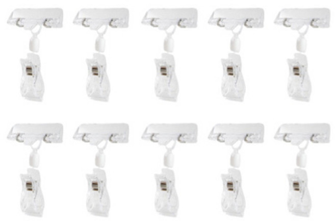 정상아이앤 클립형 POP 메모 집게꽂이, 10개