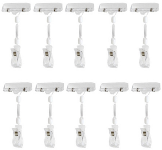 정상아이앤 클립형 POP 메모 집게꽂이, 10개